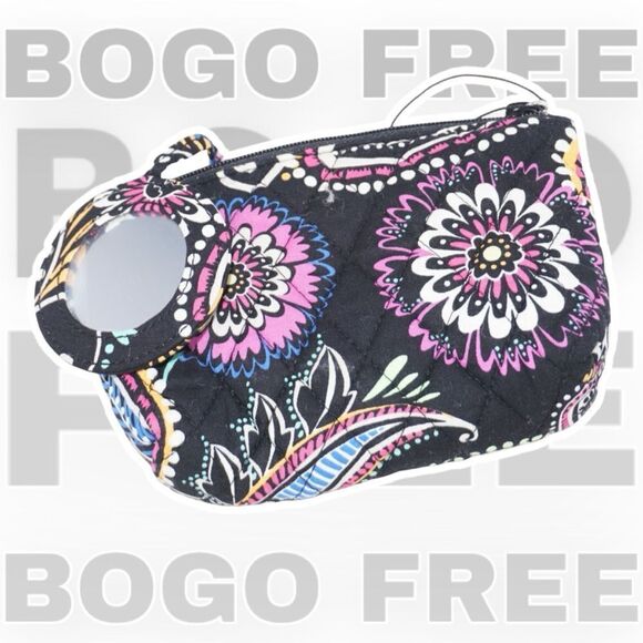 Vera Bradley BOGO FREE SALE NWOT Bandana Swirl Cosmetic Bag and Mirror - Picture 1 of 10
